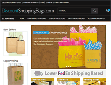 Tablet Screenshot of discountshoppingbags.com